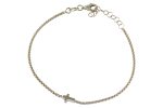 Bracciale con Croce Laterale in Argento