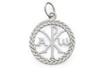 Medaglia con la Croce della Pace in oro 18kt bianco