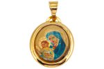 Medaglia di Mater Ecclesiae in oro 18kt e smalto