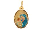 Medaglia di Mater Ecclesiae in oro 18kt e smalto