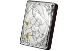 Quadro Madonna della Maternità bilaminato Argento