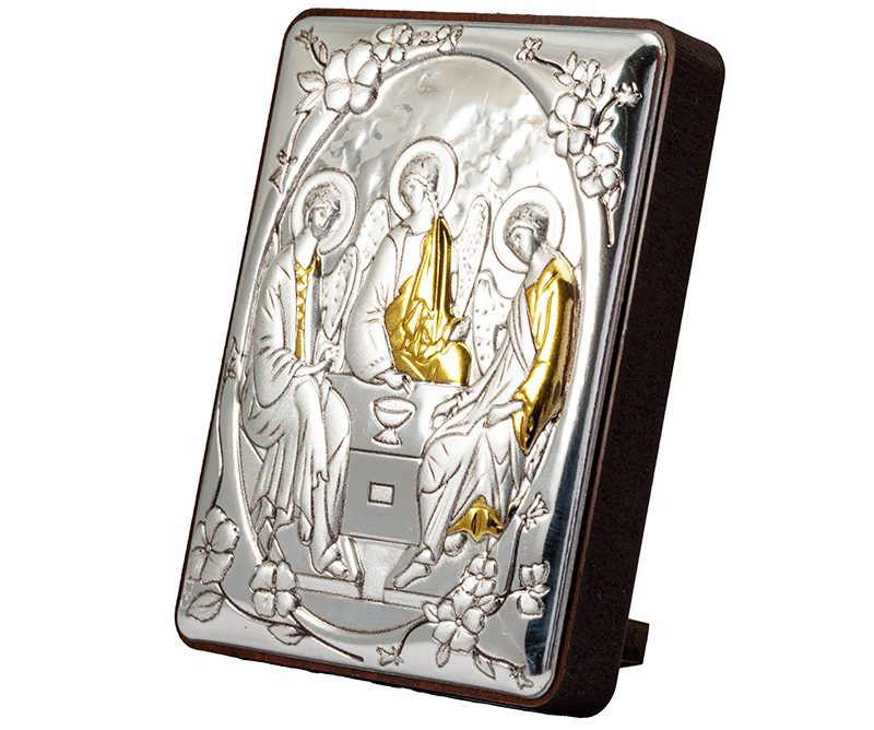 Quadro Santissima Trinità bilaminato argento