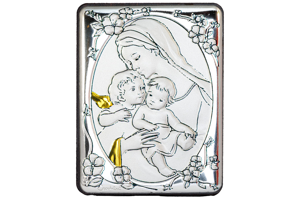 _MG_6163 Quadro Madonna della Maternità bilaminato Argento