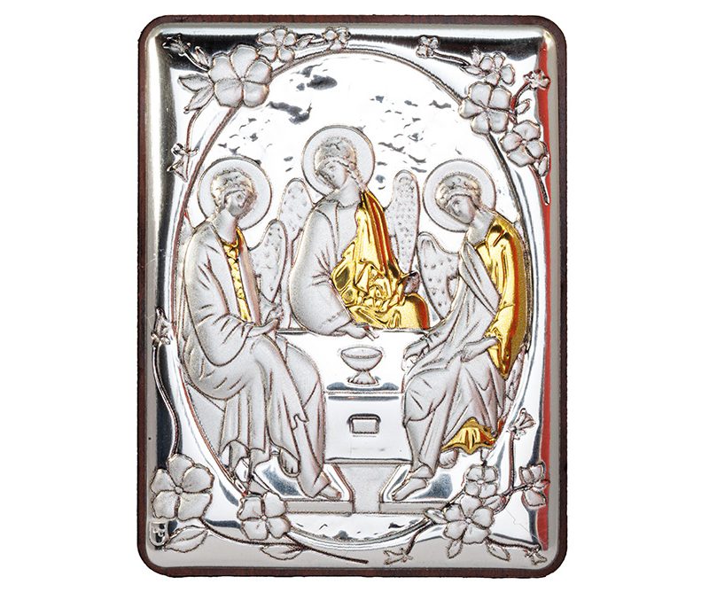Quadro Santissima Trinità bilaminato argento