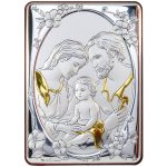 Quadro Sacra Famiglia bilaminato argento