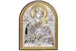 Quadro Madonna del Perpetuo Soccorso in argento bilaminato dorato