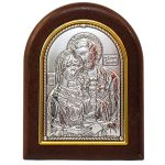 Quadretto Sacra Famiglia bilaminato argento