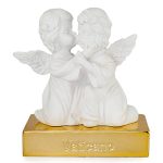 Statua Il Bacio degli Angeli dettagli oro