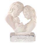 Statua della Sacra Famiglia dettagli argento