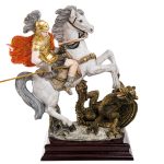 Statua di San Giorgio che scofigge il drago