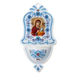 Acquasantierea con la Madonna del Perpetuo Soccorso effetto ceramica