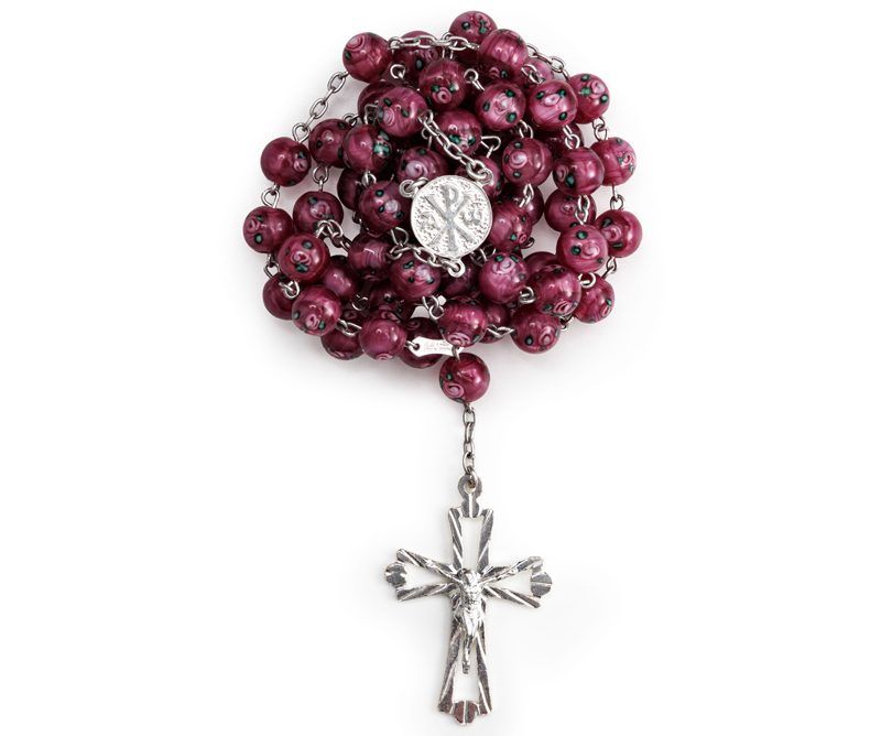 Rosario in Argento 925 con grani in Vetro di Murano