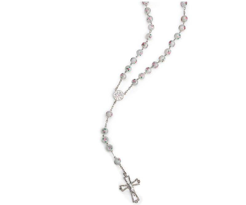 Rosario in Argento 925 con grani in Vetro di Murano