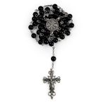 Rosario in Argento 925 con grani in Onice Nero