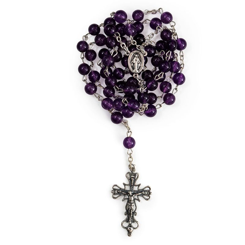 Rosario in Argento 925 con grani in Ametista