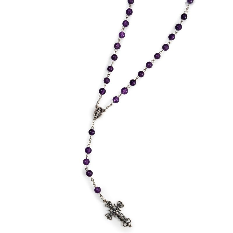 Rosario in Argento 925 con grani in Ametista