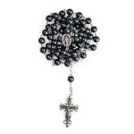 Rosario in Argento 925 con grani in Ematite