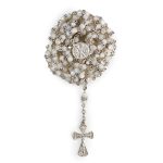 Rosario in Argento 925 con grani in Madreperla e Cristallo
