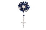 Rosario in Argento 925, con grani in Lapislazzuli e le 4 Basiliche Papali