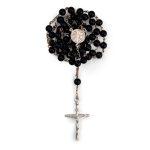 Rosario in Argento 925 con grani in Pietra Lavica