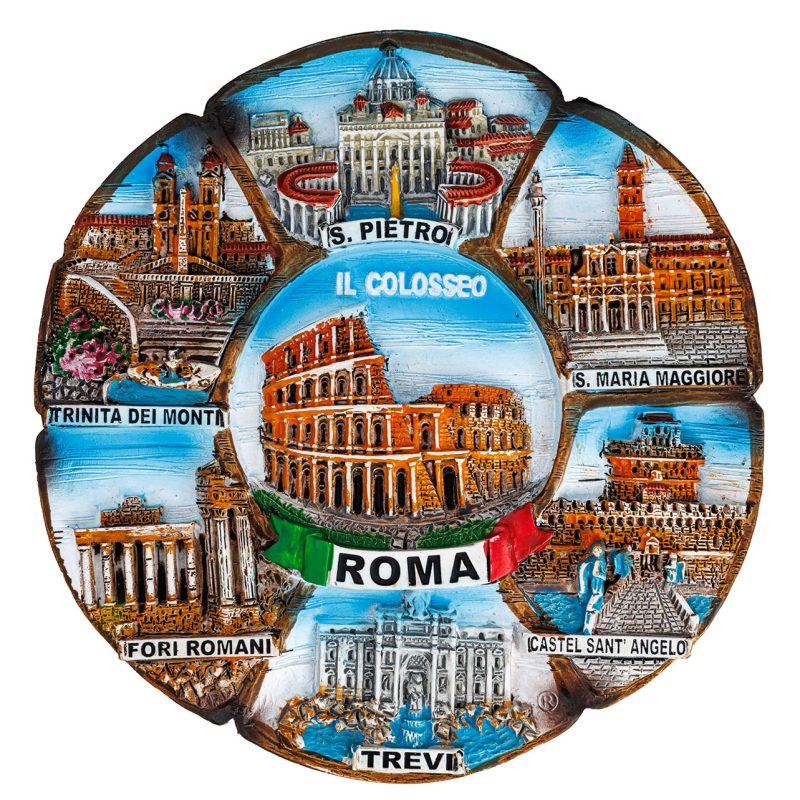 Piatto decorativo con le vedute di Roma