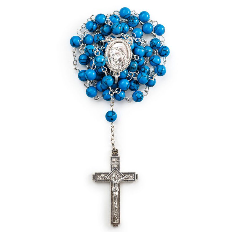 Rosario con grani in Turchese