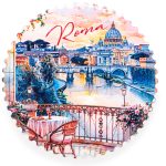Calamita con le vedute di Roma vintage