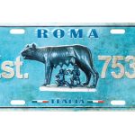 Placca decorativa Lupa Romana vintage