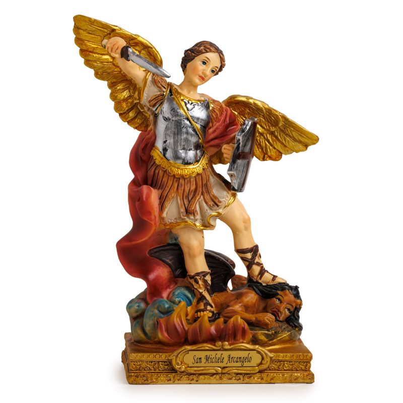 Statua di San Michele Arcangelo in resina