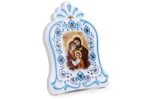 Quadretto con la sacra Famiglia effetto ceramica - immagine 2