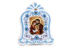Quadretto con la Sacra Famiglia effetto ceramica
