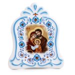 Quadretto con la Sacra Famiglia effetto ceramica