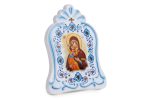 Quadretto con la Madonna con Bambino effetto ceramica