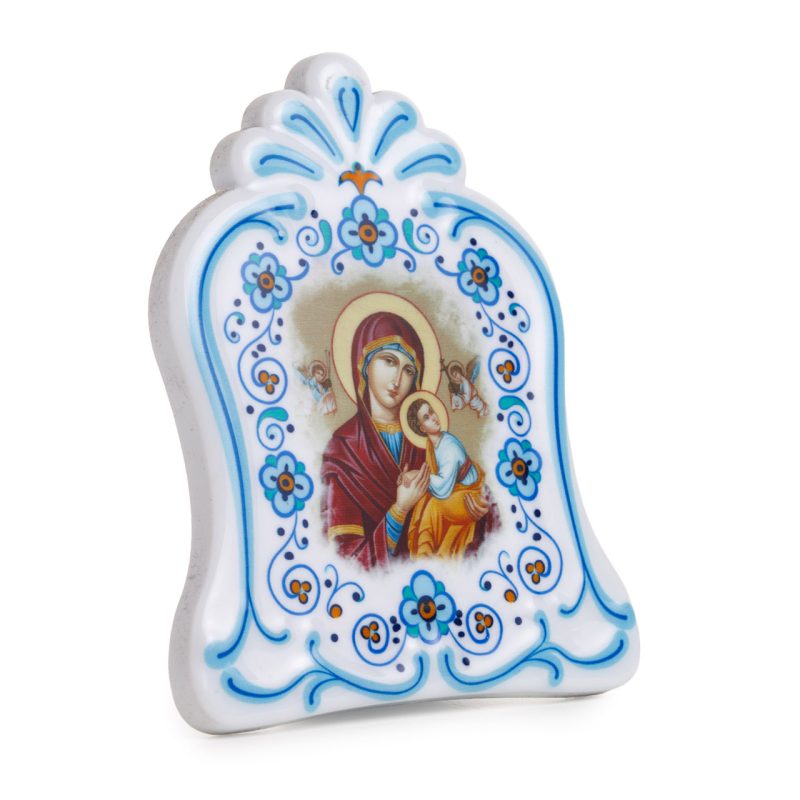 Quadretto con la Madonna del Perpetuo Soccorso effetto ceramica