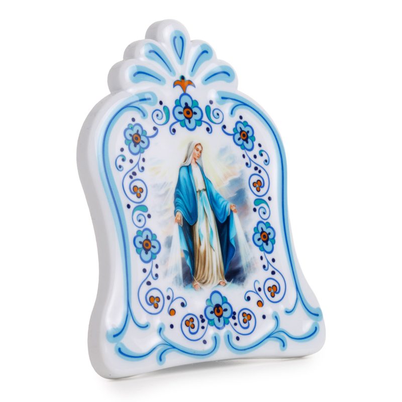 Quadretto con la Madonna Miracolosa effetto ceramica