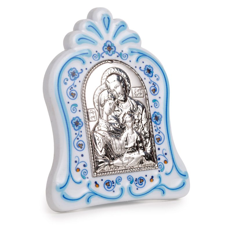 Quadretto con la Sacra Famiglia bilaminato argento