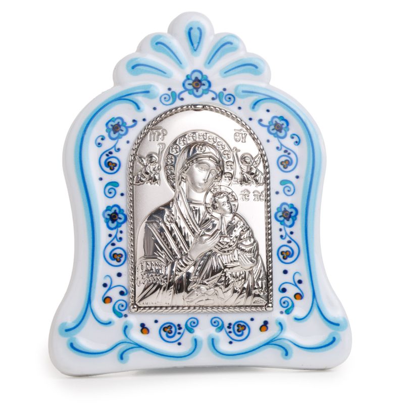 Quadretto con la Madonna del Perpetuo Soccorso bilaminato argento