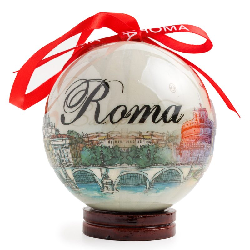 Palla di Natale in plastica decorata