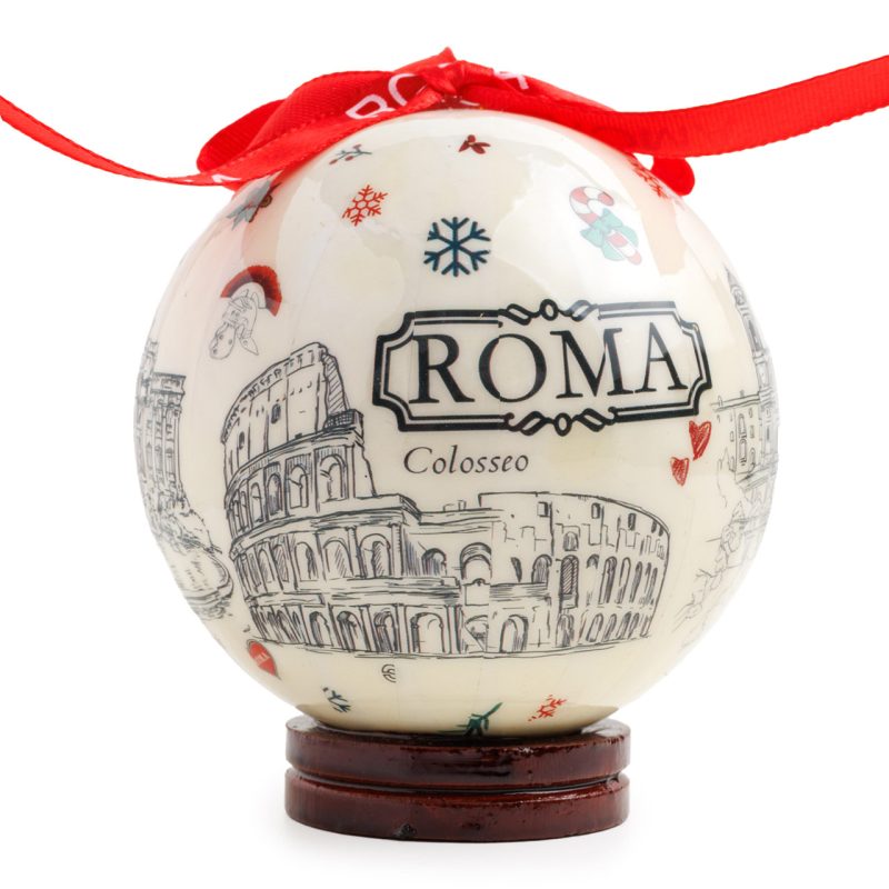 Palla di Natale in plastica decorata