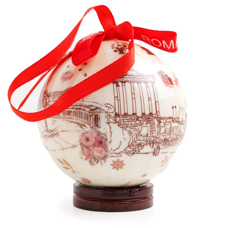 Palla di Natale in plastica decorata