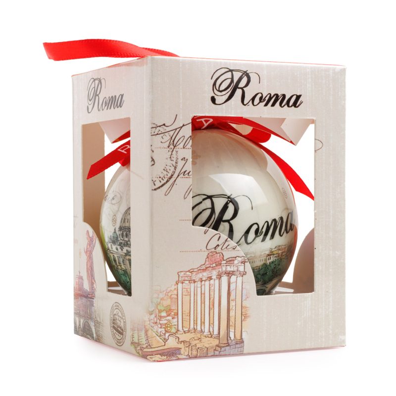 Palla di Natale in plastica decorata