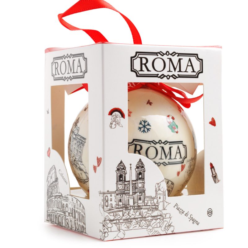 Palla di Natale in plastica decorata