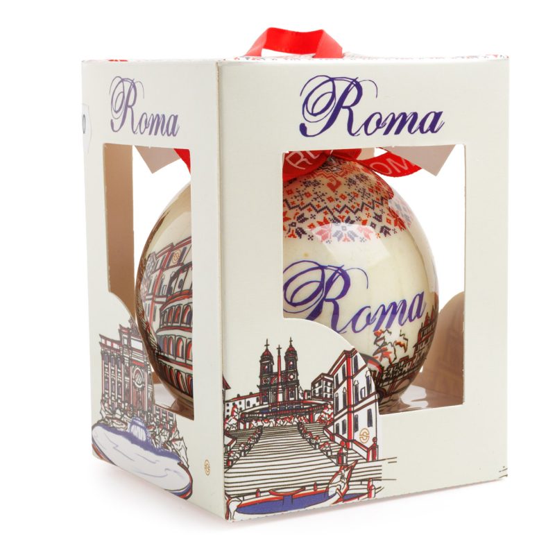 Palla di Natale in plastica decorata