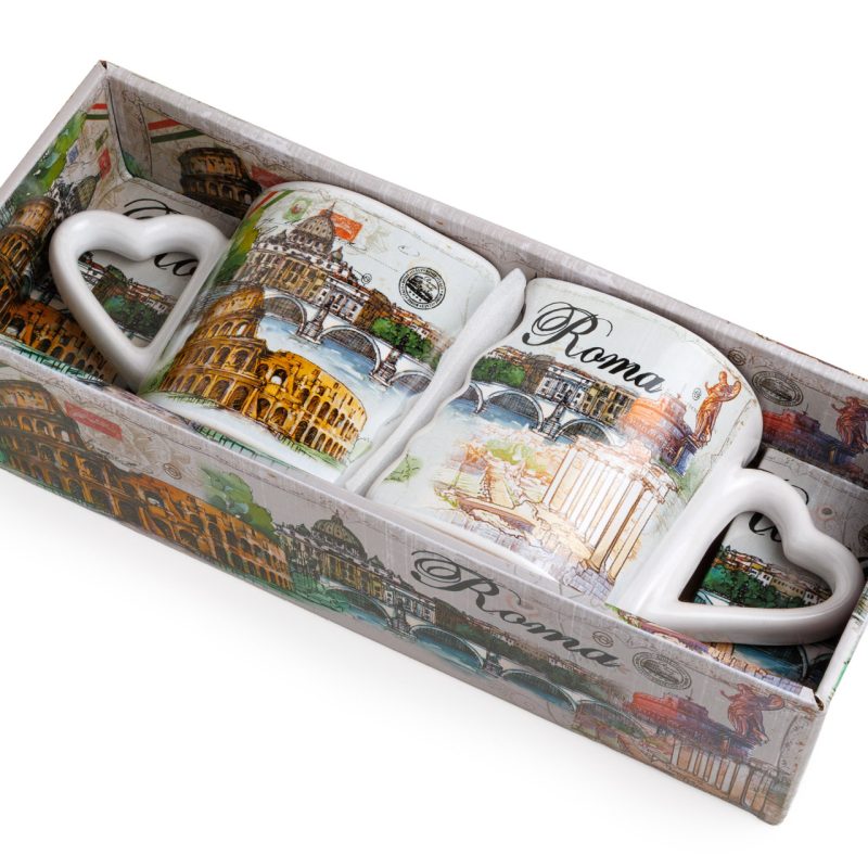 Duetto di tazze decorative vintage
