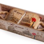 Duetto di tazze decorative seppia