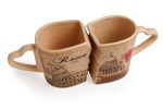 Duetto di tazze decorative seppia