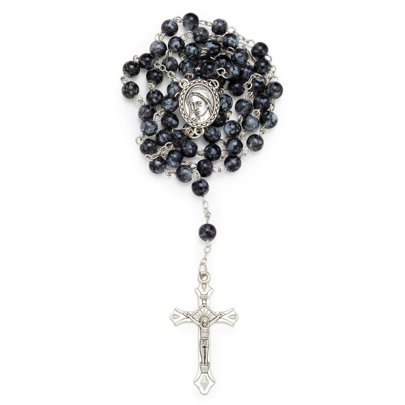 Rosario effetto marmo grigio