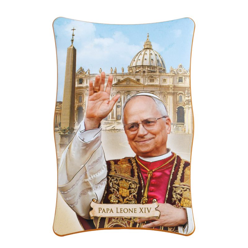 Quadretto con Papa Leone XIV da muro e da appoggio