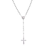 Rosario con Papa Leone XIV in argento