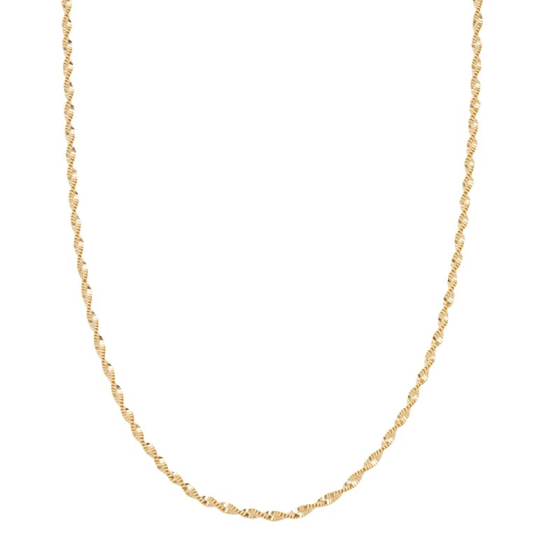 Catena Torchon (rope) diamantata in argento